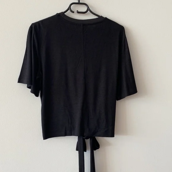 💖 SABA - Black Blouse with Tie 💖 - Picture 2 of 6